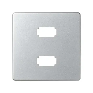 Simon 82 Накладка для коннектора 2*USB 2.0 типа А, "мама", S82, S82N, алюминий | 8201090-033 | Simon