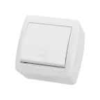 Кнопка звонковая открытой установки IP44 6А белая "Селигер"  | SQ1818-0016 | TDM