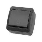 Кнопка звонковая открытой установки IP44 6А серая "Селигер"  | SQ1818-0116 | TDM