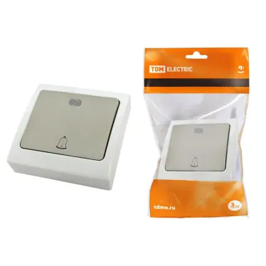Кнопка звонковая с подсветкой скрытой установки IP54 6A "Вуокса" TDM | SQ1803-0107 | TDM