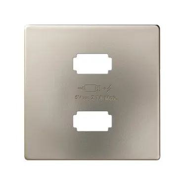 Накладка для зарядного устройства 2xUSB цвета шампань S82 | 8221096-034 | Simon