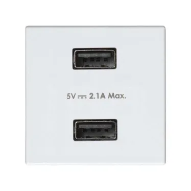 Simon 27 Накладка на зарядное устройство (розетка USB + кабель с разъемом micro-USB), S27, белый | 2701096-030 | Simon