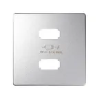                  Накладка для зарядного устройства 2xUSB цвета холодный алюминий S82 Detail | 8221096-093 | Simon
               