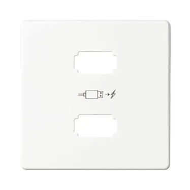 Накладка для зарядного устройства 2xUSB белого цвета S82 | 8221096-030 | Simon