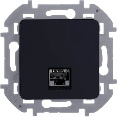 INSPIRIA розетка информационная RJ 45 категория 5e UTP антрацит