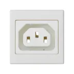                  Simon Connect Адаптер с гнездовым разъёмом С13, "мама"(IEC3200), К45, белый | K306A-9 | Simon
               