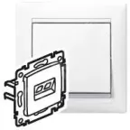 Розетка RJ11/RJ45 Cat6 UTP белая