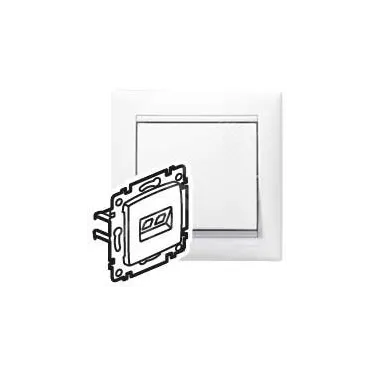 Розетка RJ11/RJ45 Cat6 UTP белая
