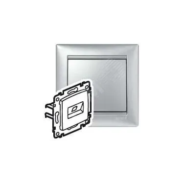 VALENA Розетка компьютерная RJ45 UTP алюминий