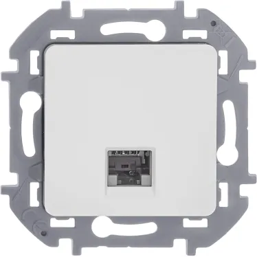 Информационная розетка RJ 45 категория 6 UTP INSPIRIA белая