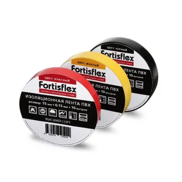 Изолента ПВХ 15x0.15х10 зеленая | 71225 | Fortisflex