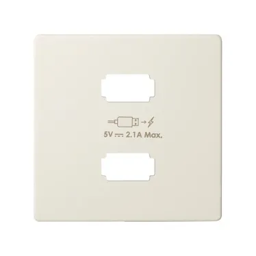 Накладка для зарядного устройства 2xUSB цвета слоновая кость S82 | 8221096-031 | Simon