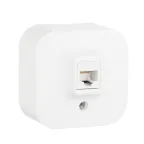                  Quteo Розетка компьютерная RJ45 категория 5е UTP наружная белая
               