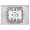 Розетка Intro Accent 6-205-06 , 2X2P+E Schuko, 16А-250В, IP20, СУ, AL/CU, перламутр