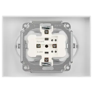 Розетка Intro Accent 6-205-06 , 2X2P+E Schuko, 16А-250В, IP20, СУ, AL/CU, перламутр