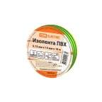 Изолента ПВХ 0,13*15мм Желто-Зеленая 10м  | SQ0526-0027 | TDM