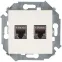 Simon 15 Сл. кость Розетка компьютерная двойная RJ45 кат.6а (АМР, FTP) | 1591564-031 | Simon