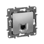                  ETIKA Розетка компьютерная RJ45 категория 6 UTP алюминий
               