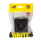 BRITE Розетка без заземления без защитных шторок 10А РС10-1-0-БрЧ черный