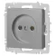Розетка Intro Accent 6-201-03 2P, 16А-250В, IP20, СУ, алюминий