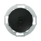 Переключатель 1-рычажковый, на 2 направления, с индикатором (схема 6L) 10 A, 250 B (черный) Vintage | 880908-1 | Ecoplast