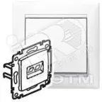                  VALENA Розетка компьютерная RJ45х1 в рамку UTP белая
               