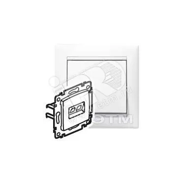 VALENA Розетка компьютерная RJ45х1 в рамку UTP белая