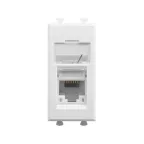 Компьютерная розетка "Белое облако" "Avanti" RJ-45 модульная, кат. 6, 1 мод | 4400291 | DKC