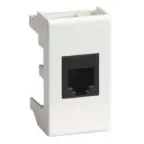                  Viva белый розетка компьютерная RJ45 категория 5e экран. UTP 1мод (замена на 45048) | 45047 | DKC
               