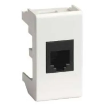 Viva белый розетка компьютерная RJ45 категория 5e экран. UTP 1мод (замена на 45048) | 45047 | DKC