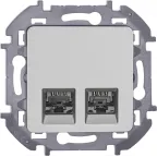 Двойная розетка RJ 45 категория 6 UTP INSPIRIA алюминий