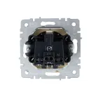 BRITE Розетка с заземлением с защитными шторками и крышкой 16А IP20 РСбш10-3-БрКр бежевый