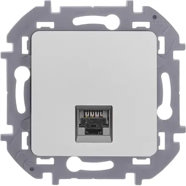 Информационная розетка RJ 45 категория 6 UTP INSPIRIA алюминий