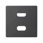                  Накладка для розетки HDMI + USB 2.0 для передачи данных цвета графит S82 | 8201095-038 | Simon
               