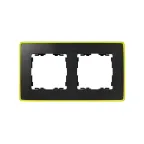 Simon 82 Рамка декоративная, 2 поста, Select, Neon, S82 Detail, графит-жёлтый | 8201620-262 | Simon