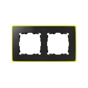 Simon 82 Рамка декоративная, 2 поста, Select, Neon, S82 Detail, графит-жёлтый | 8201620-262 | Simon