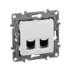                  ETIKA Розетка компьютерная 2ХRJ45 категория 6 UTP белая
               