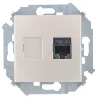                  Simon 15 Шампань Розетка компьютерная  RJ45 кат.5e (AMP) | 1591551-034 | Simon
               