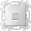 Розетка для передачи данных RJ45 Cat.5e UTP цвета алюминий S24 Harmonie | 2410598-033 | Simon