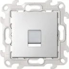 Розетка для передачи данных RJ45 Cat.5e UTP цвета алюминий S24 Harmonie | 2410598-033 | Simon