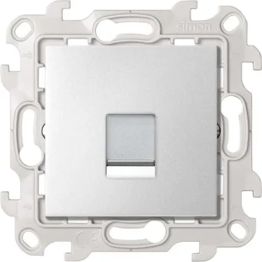 Розетка для передачи данных RJ45 Cat.5e UTP цвета алюминий S24 Harmonie | 2410598-033 | Simon