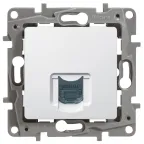                  ETIKA Розетка компьютерная RJ45 категория 5 UTP белая
               