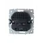 BRITE Розетка с заземлением с защитными шторками 16А с USB A+A 2,1А РЮш10-1-БрЧ черный