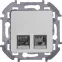 INSPIRIA розетка двойная RJ 45 категория 5e UTP алюминий