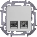                  INSPIRIA розетка двойная RJ 45 категория 5e UTP алюминий
               