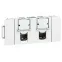 Розетка RJ45х2 FTP cat 6, трехмодульная, CD