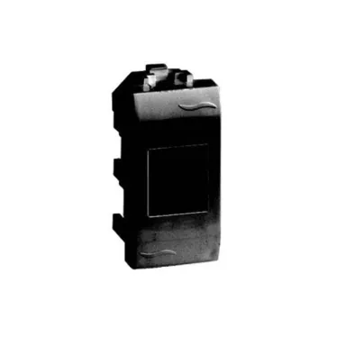 Компьютерная розетка RJ-45. кат.5E (экранированная. разъем AMP). черная. 1мод. | 77647N | DKC