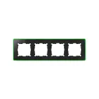 Simon 82 Рамка декоративная, 4 поста, Select, Neon, S82 Detail, графит-зелёный | 8201640-260 | Simon