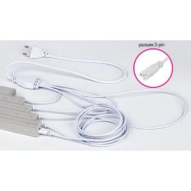 Разветвитель сетевой для фитолампы FITO 5х IEC C5 (3-pin) 2 м для подключения 5 светильников