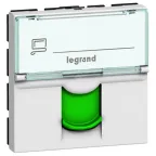 Mosaic Розетка RJ45 STP кат.6А зеленые шторки